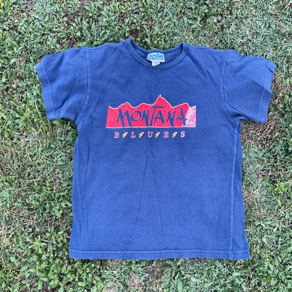 Vintage Y2k Montana Blues dark blue tee - Picture 3 of 14